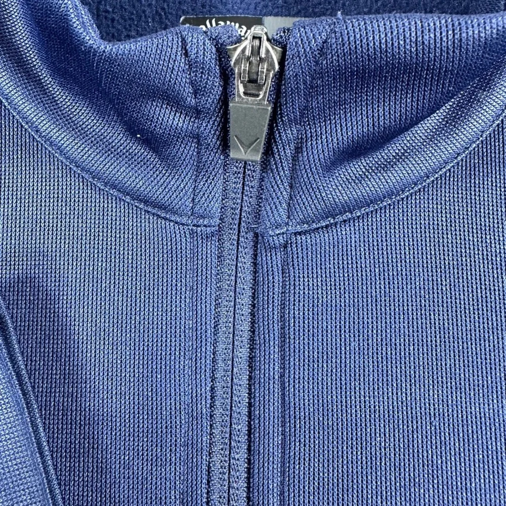 Callaway 1/4 Zip Pullover Mens XXL 2XL Blue Fleece Lined Golf Sweatshirt Jacket‎